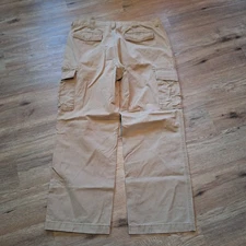 Y2K Old Navy Loose Cargo Pants Men’s 40x32 Khaki 100% Cotton Utility Workwear