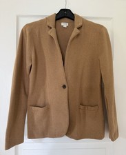 J. Crew Women's Cotton Camel Single-Button Knit Blazer Size Small