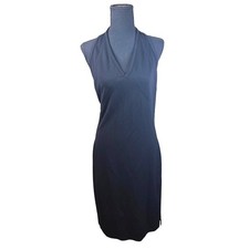 Gianni Versace Authenticated Black Halter Dress Bodycon Cocktail Party Dress 44