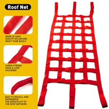 Roof Mesh Multifunction Net Cargo Net Red Hammock Fit Jeep YJ Wrangler JK TJ JL