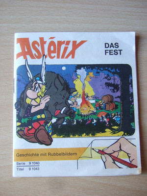 Asterix (The Festival) booklet: history with scratch pictures/letraset J. F. Schreiber