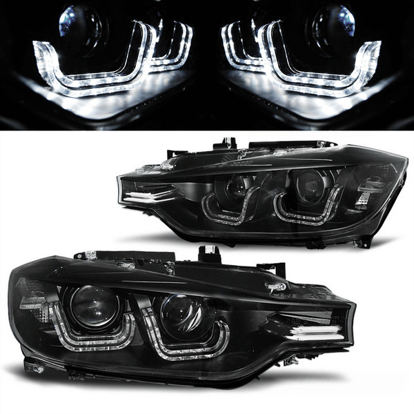 LED Tagfahrlicht Scheinwerfer Set FüR BMW F30/F31 10.2011 - 05.2015 Schwarz-image
