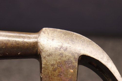 VINTAGE STANLEY BELL NOSE CURVED CLAW HAMMER USA UNKNOWN MODEL ?? - Picture 10 of 10