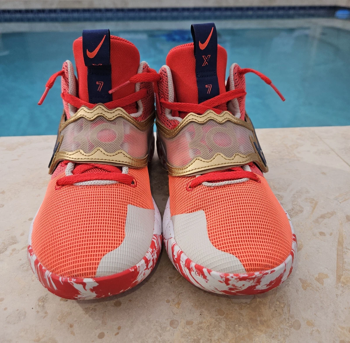 Nike KD Trey 5 X University Red Metallic Gold for Sale  display picture 2