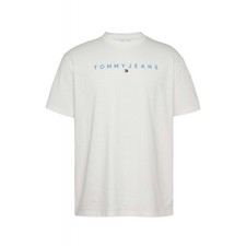 Image of Tommy Jeans | DM20744 Regular Linear Logo Half Sleeve T-Shirt