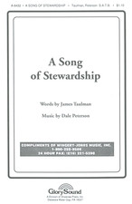 A Song of Stewardship Sheet Music SATB Chorus Piano 1988 Taulman Peterson