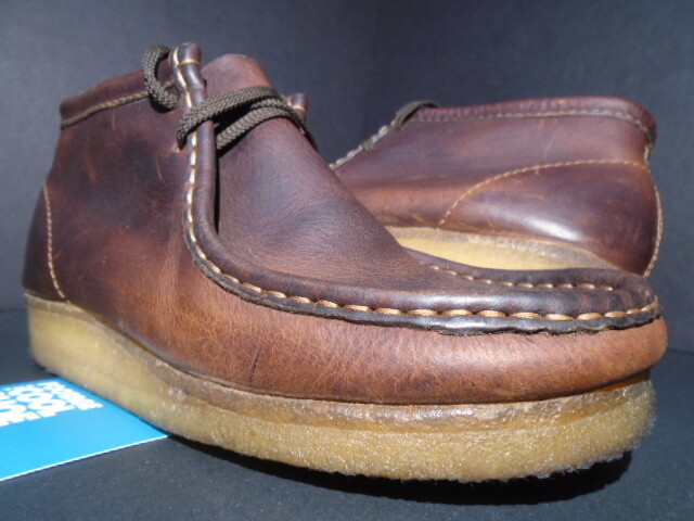 clarks wallabee boot brown oily leather