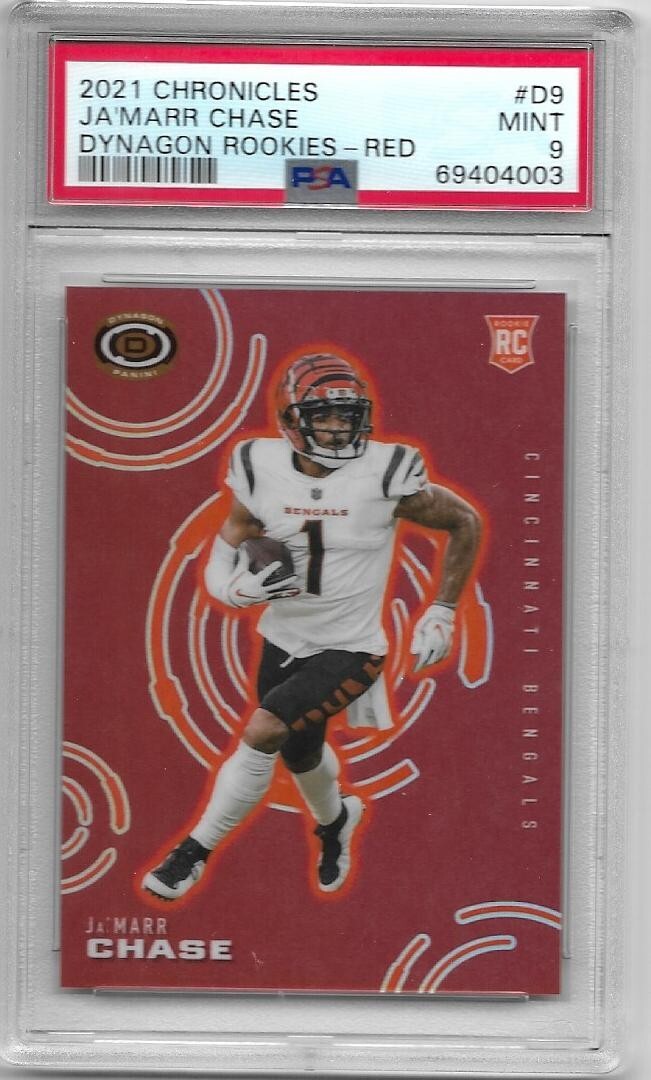 JaMarr Chase Panini Chronicles Dynagon Rookies #D9 Red