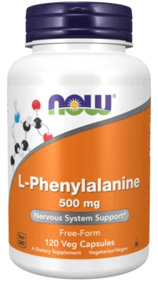 Now Foods, L-Phenylalanine, 500mg, 120 Veg. Kapseln - Bild 1 von 2