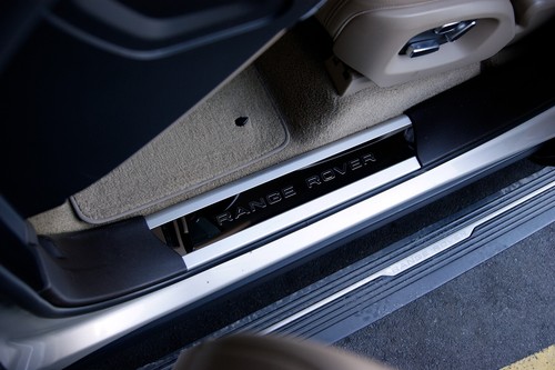 Juego completo de 4 placas de desgaste de umbral de puerta cromadas para Range Rover & Sport 2014-2022 - Imagen 4 de 13
