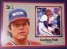 1983 Donruss Jumbo Action All Stars #43 Carlton Fisk HOF Chicago White Sox