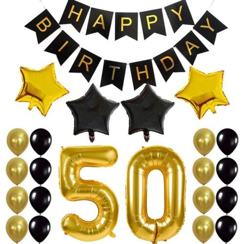 50 ° Kit Di Decorazioni Per Feste Di Compleanno  Balloon Banner Numero "50"5597 - Bild 1 von 1