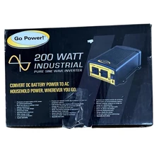 Go Power Pure Sine Wave Inverter 200  Watts Inverter DC Power To AC GP-ISW200-12