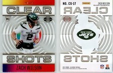 Zach Wilson 2021 Panini Illusions Orange Clear Shots #CS-17 RC Rookie Jets