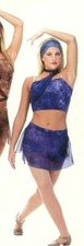 Adult XL Blue Contemporary Lyrical Ballet Dance Costume Earthbound