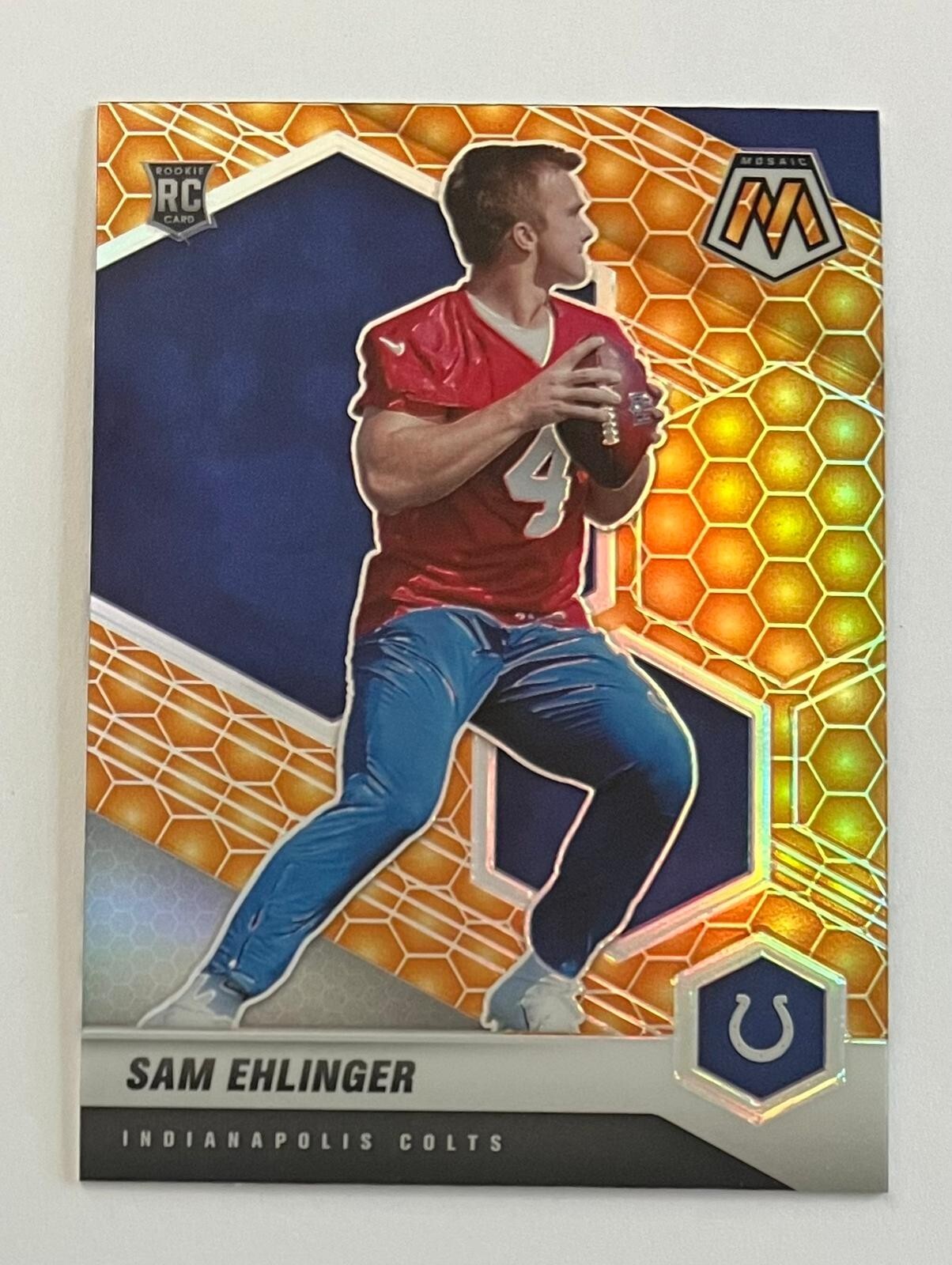 2021 Mosaic Football Sam Ehlinger Honeycomb SSP Case Hit RARE No. 372 #Colts