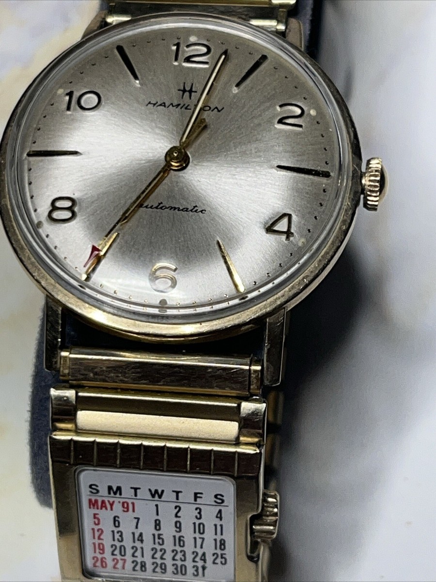Mens 1971-72 Hamilton 10K RPG Gold Watch 989771 5 Year UPS  display picture 1