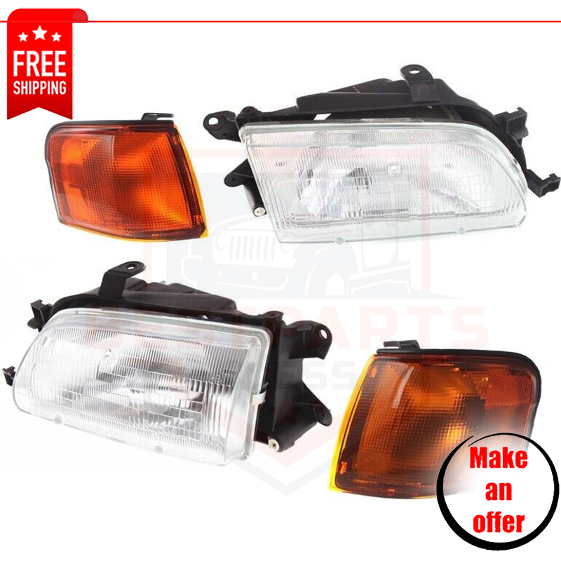 New Corner Lights and Headlights Kit of 4 pc for 1995-1996 Toyota ...