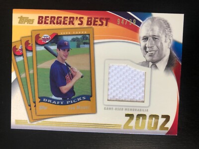 Joe Mauer 2016 Topps BB RELIC /99 BASEBALL KARTE #BBR-JM - MINNESOTA TWINS