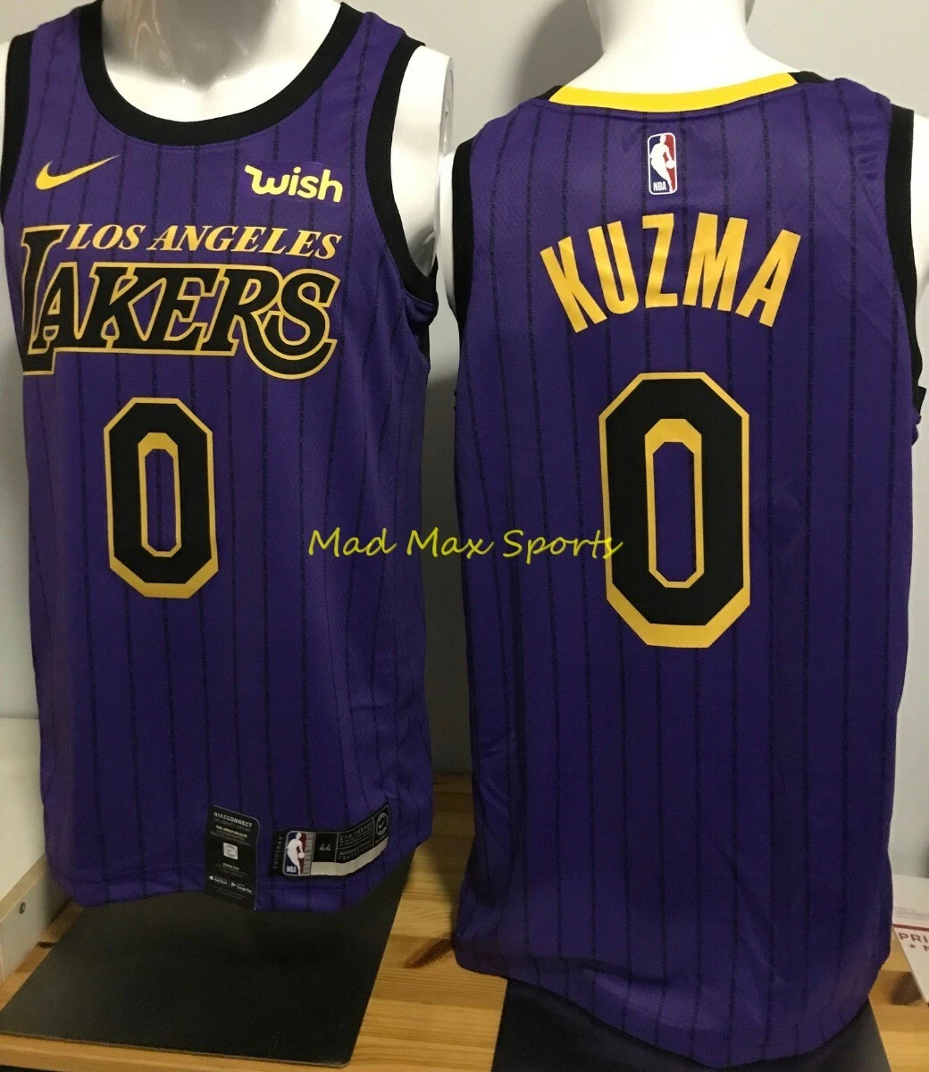 KYLE KUZMA Los Angeles LAKERS Nike WISH Purple CITY EDITION Swingman Jersey