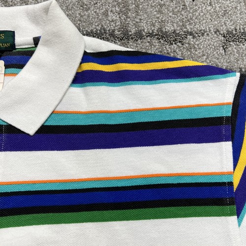 NWT Retro Vintage 90s Colours By Alexander Julian Stripe L Short Sleeve Polo - Bild 5 von 20