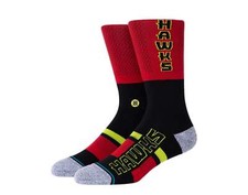 Stance Casual NBA Hawks Shortcut 2 Red/Black Crew Socks A545A20HAC-RED