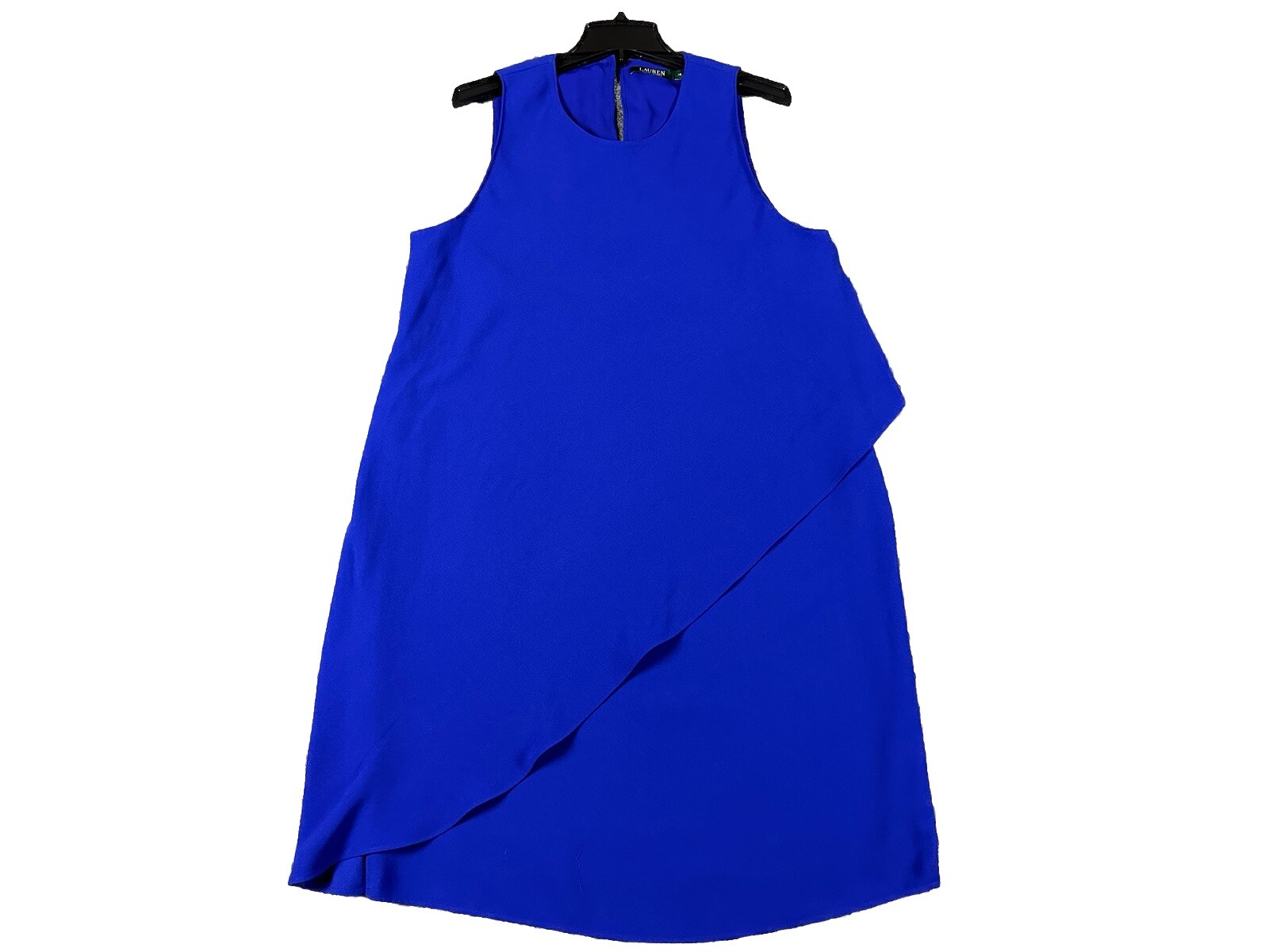 Lauren Ralph Lauren Sleeveless Mid Dress Open Front Royal Blue