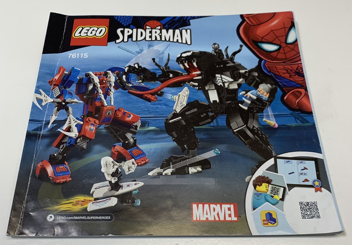 Lego Spider-Man Manual For Set 76115 Mech Vs Venom NO BRICKS
