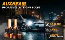 Auxbeam F2 9006 Hb4 6500k Cool White 52w Foglight Bulbs 10k Lumens