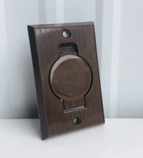 Central Vacuum Hose Inlet Valve  -  Low Voltage  -  Brown  -  New Old Stock