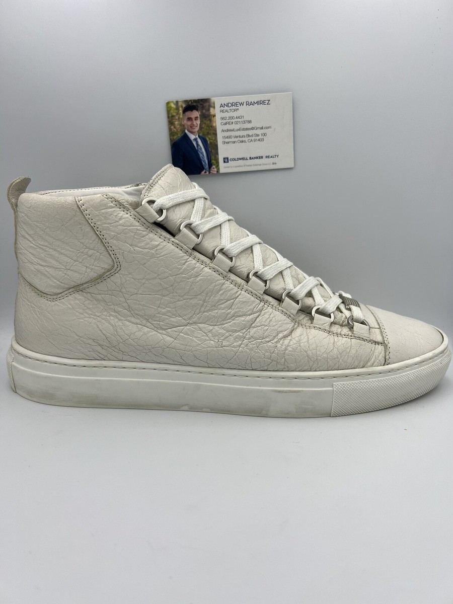 BALENCIAGA ARENA アリーナ　41 Balenciaga Arena High White Gray - Men's Size 41, With Box