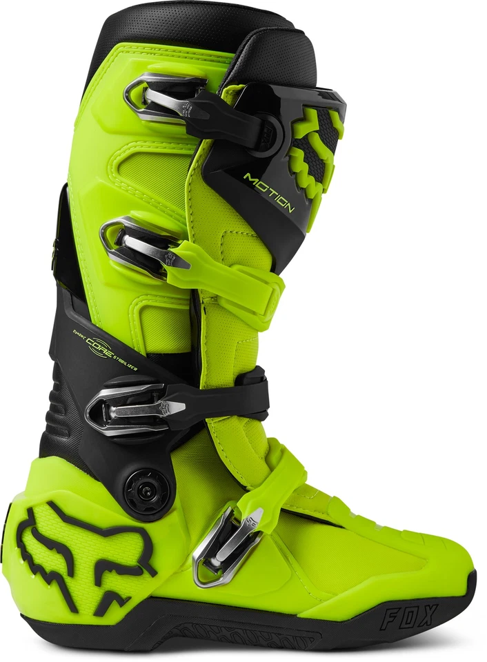 Botas de motocross Fox Racing Motion (amarillo fluorescente) 29682-130-9,5-1 Foto 2 de 4