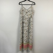 LOFT Outlet Maxi Dress Size 8 Floral Sleeveless Sundress Slit A-Line