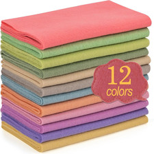 12 Color Morandi Felt Fabric Rolls 8x35 Soft Polyester Craft Sheets 1.4 MM