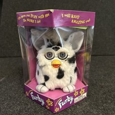 Vtg 1998 Furby Dalmatian W/Blue Eyes Model 70-800 NIB box slightly damaged 