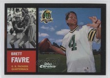 1996 Topps Chrome 40th Anniversary Retro Refractor Brett Favre #7 HOF v5j