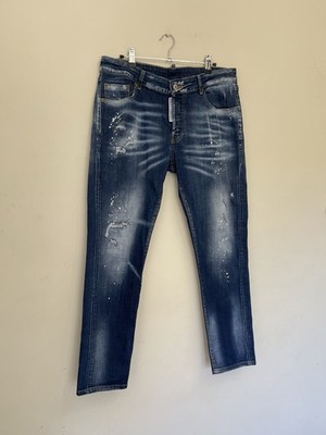 Dsquared Distressed Denim Slim Jean Pants sz 54