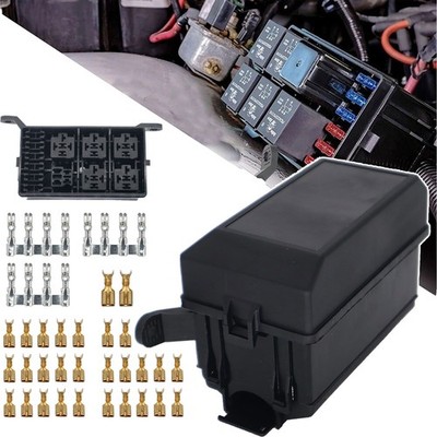 KFZ Sockel 6fach Sicherungshalter Sicherungsdose Relaiskasten Relais Box Halter