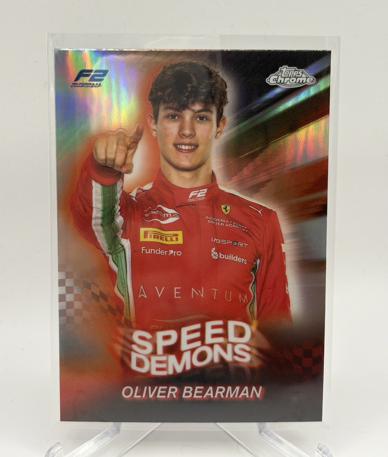 2024 Oliver Bearman Topps Chrome F1 Racing Speed Demons #SD-22