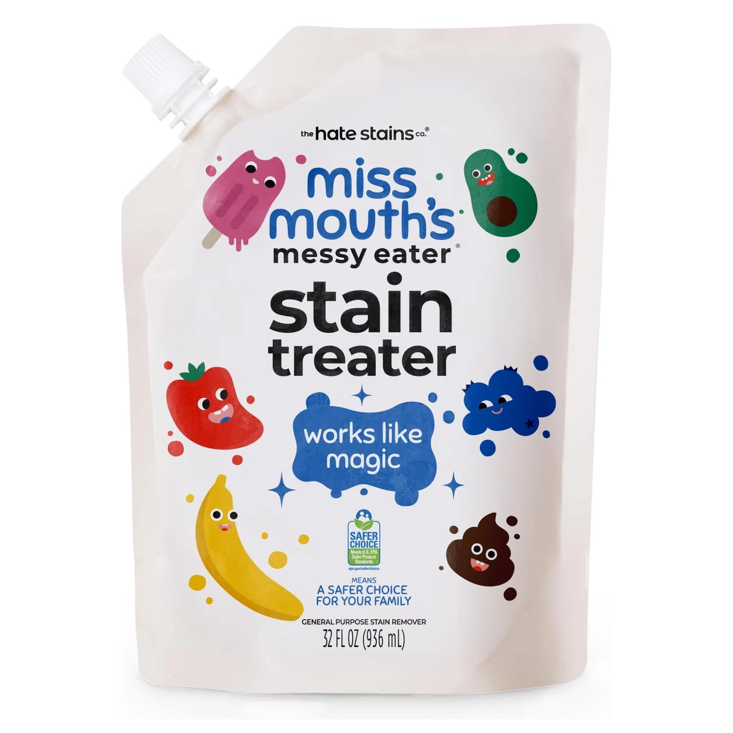 Messy Eater Stain Treater 32oz Refill Newborn & Baby Essentials No Dry Cle...