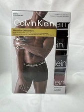 Calvin Klein Men's 4 Pack Microfiber Low Rise Trunk Multi Color - Medium（$54.50）