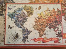 Galison 1000 Piece Jigsaw Puzzle 'Butterfly Migration 20" X 27" EUC