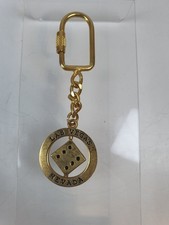 Vintage Las Vegas Nevada Metal Keyring Rotatable  3D Dice