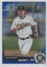 2017 Bowman Draft Chrome Blue Refractor 43/150 Austin Beck #BDC-60 0b5