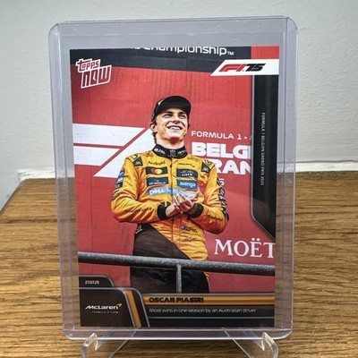 2025 Topps Now F1 formula 1 #52 Oscar Piastri Most Wins In One Season McLaren