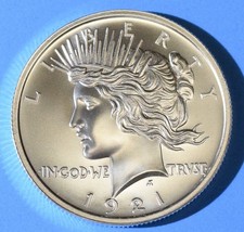 1921 HIGH RELIEF PEACE DOLLAR TRIBUTE 1 TROY OUNCE .999 FINE SILVER INTAGLIO 94.77 per troy oz