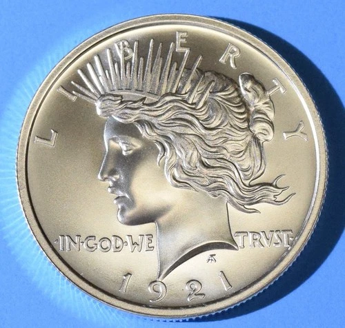 1921 HIGH RELIEF PEACE DOLLAR TRIBUTE 1 TROY OUNCE .999 FINE SILVER INTAGLIO