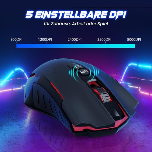 PC400 Wireless Gaming with 8000 DPI, 2.4G & Bluetooth Dual Mode Connection - ... - Picture 4 of 8