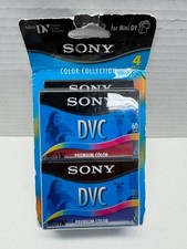 Sony Mini DV Premium Color DVC Digital Video Cassette 60 Minute 4-Pack Sealed
