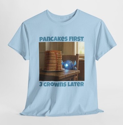 Clash Character T-Shirt Funny Pancakes Three Crown Gamer Tee Unisex Gift